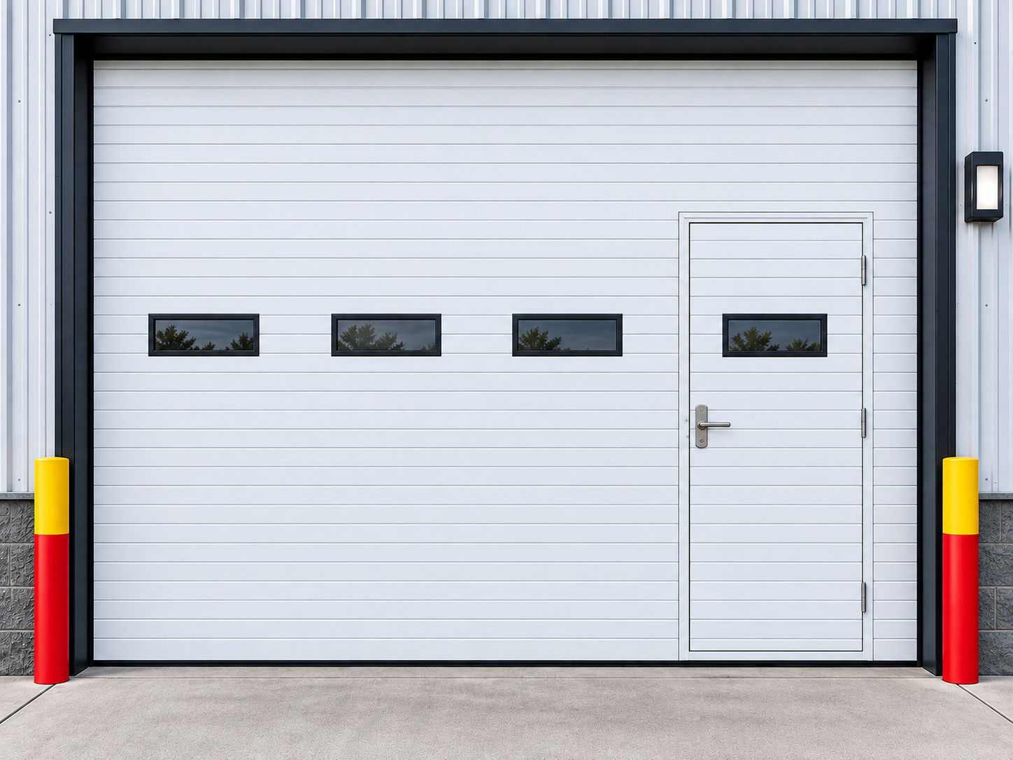 A1000 Commercial Garage Door With Man Door