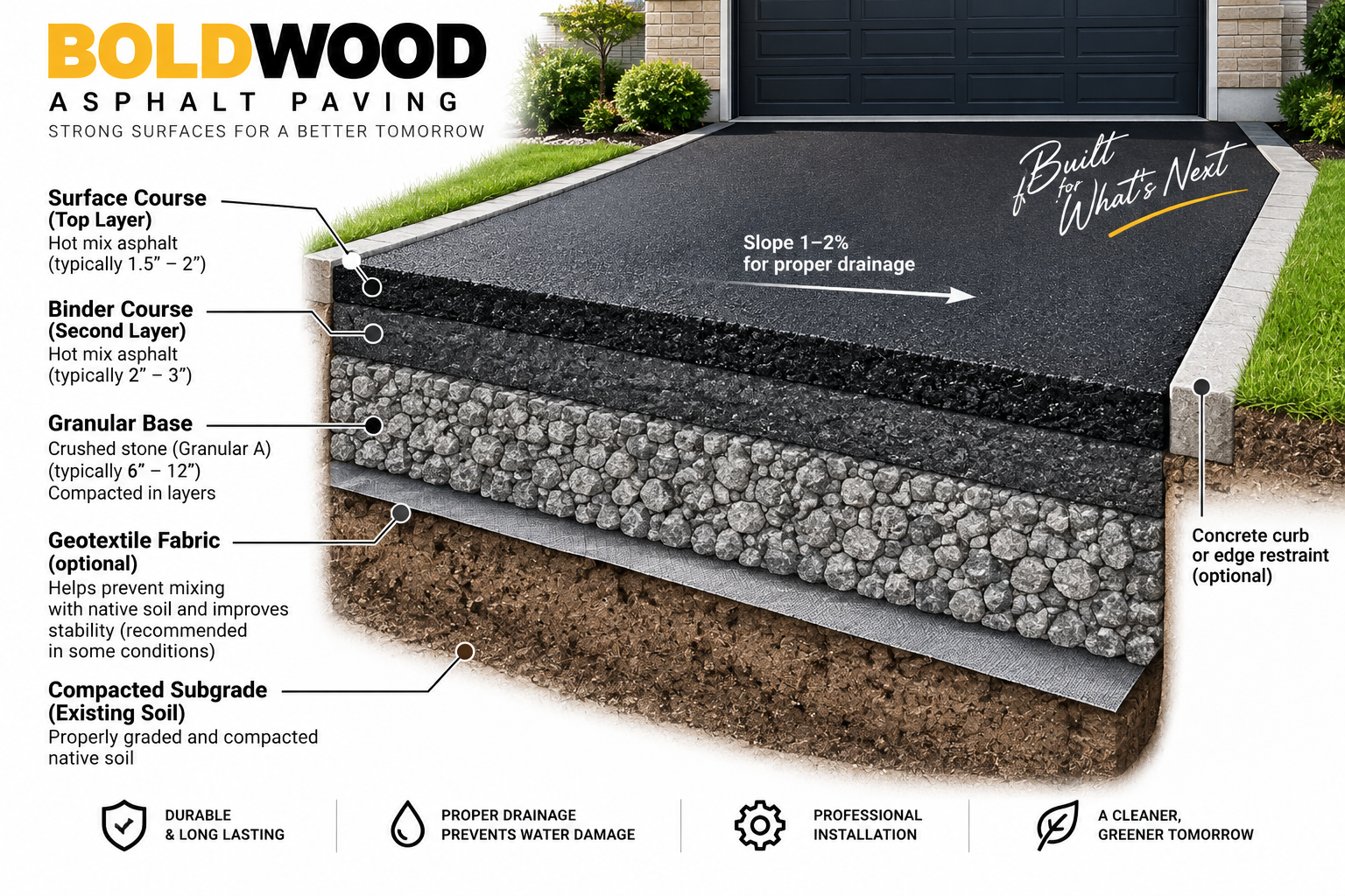 Boldwood Asphalt Paving Construction Cross Section